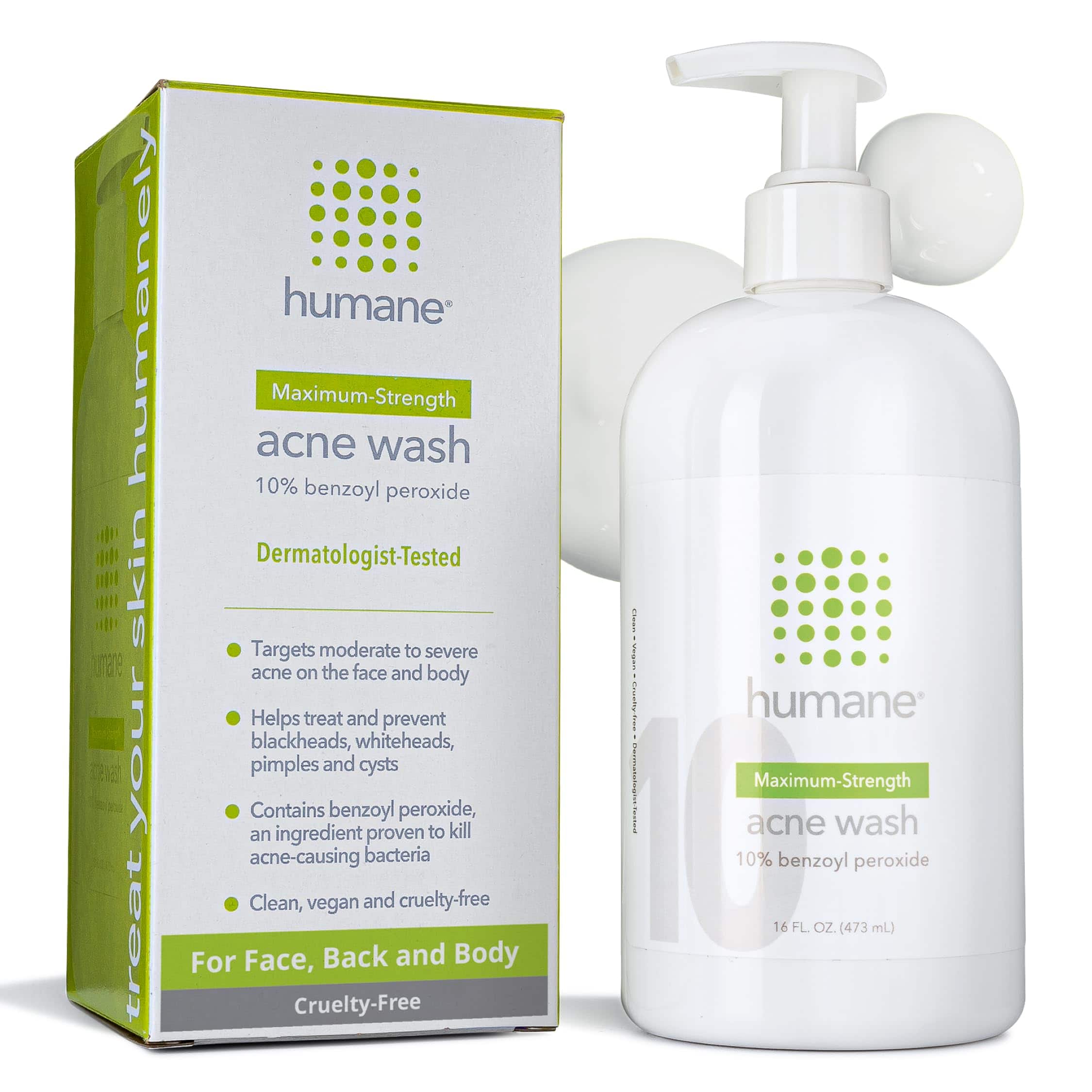 Humane Benzoyl Peroxide Acne Body Wash - Tratamiento para