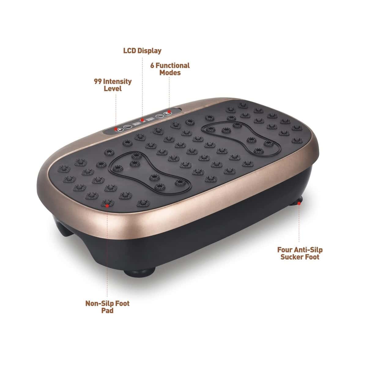 Máquina de Ejercicio de Placa de Vibración -Atom Brown - Imagen 9