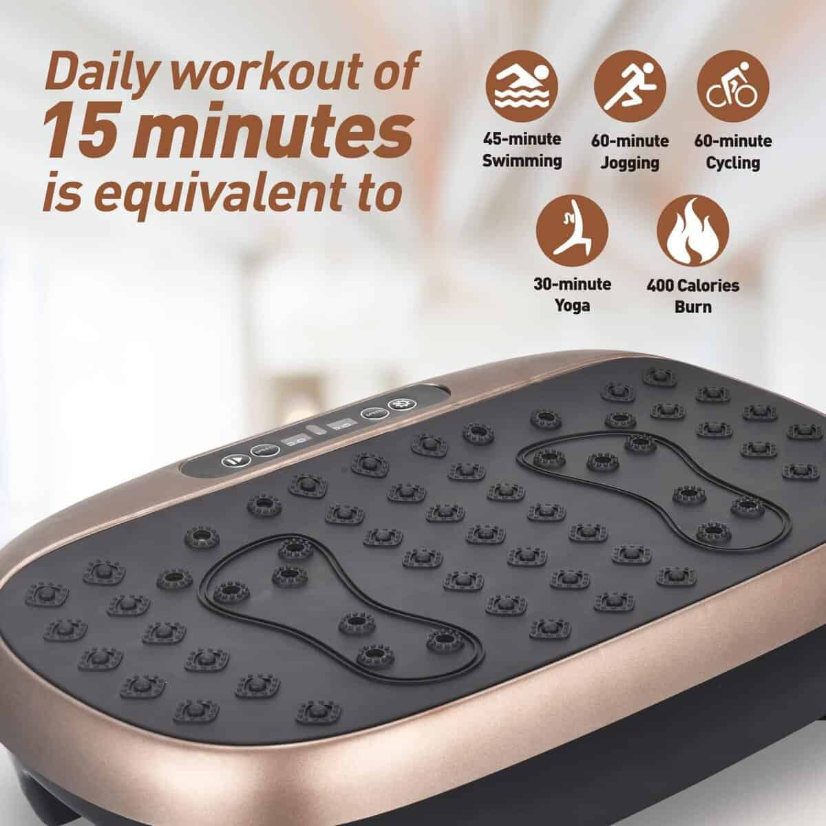 Máquina de Ejercicio de Placa de Vibración -Atom Brown - Imagen 7