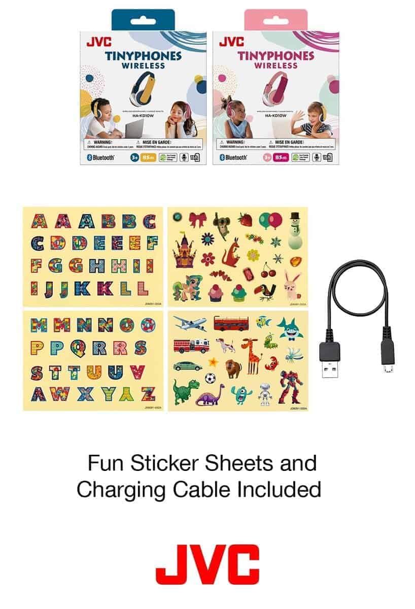 Audífonos para niños JVC Bluetooth, 16 horas de - Imagen 8