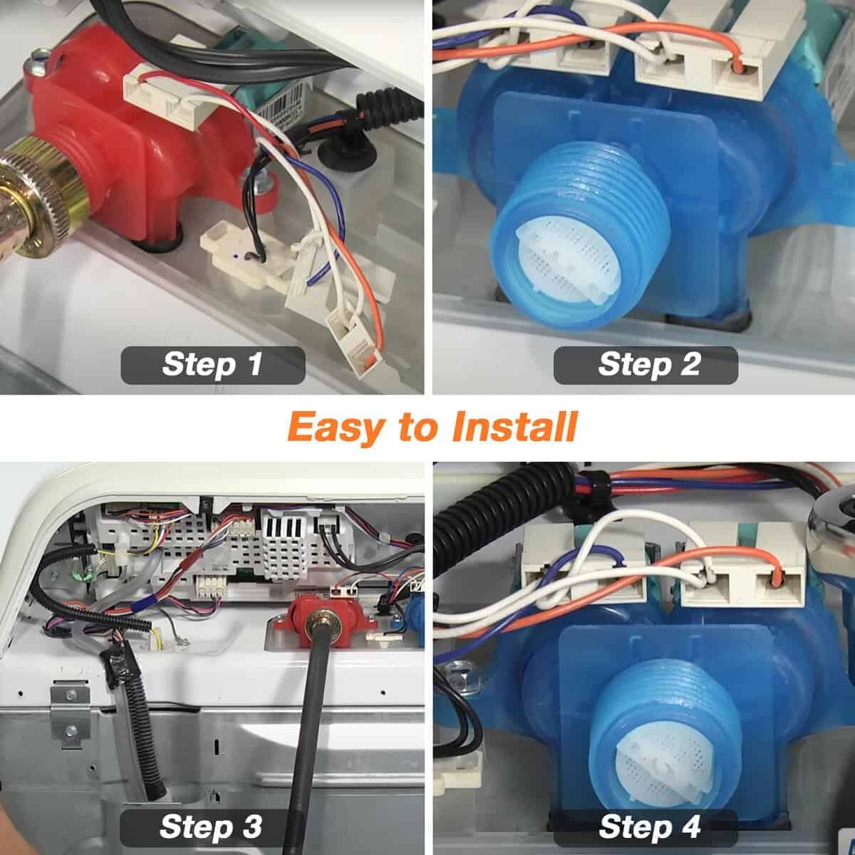 Válvula de entrada de agua fría -Azul y Rojo - Imagen 7