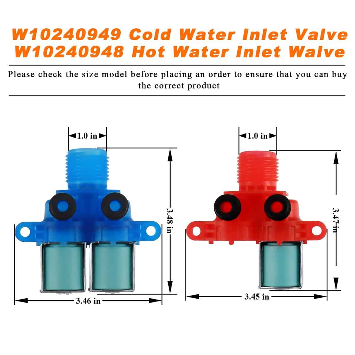 Válvula de entrada de agua fría -Azul y Rojo - Imagen 6