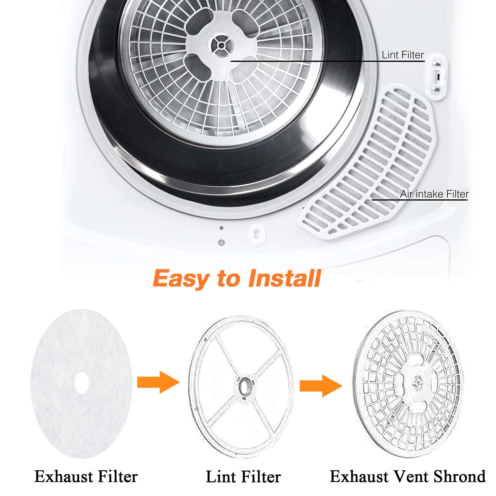 25PCS Filtro de Escape para Secadora de Tela para Panda por - Imagen 7