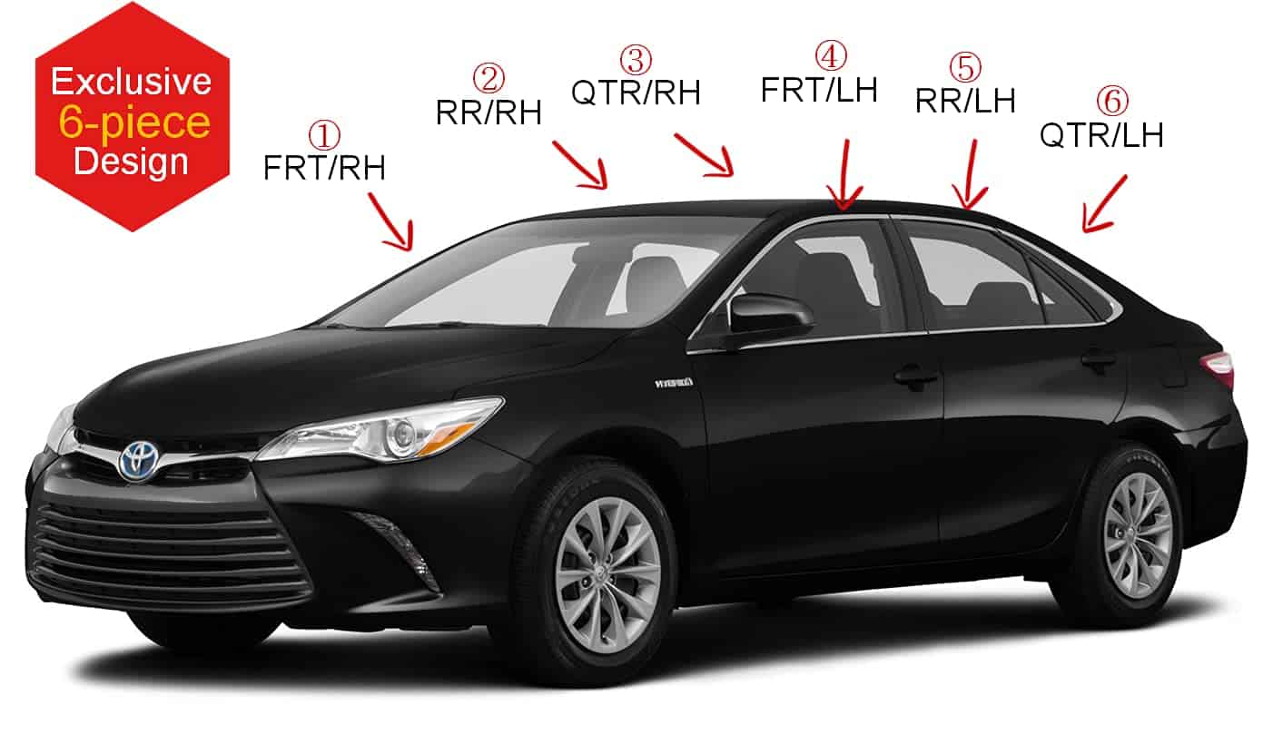 Juegos de 6 deflectores de lluvia AUTOCLOVER para Toyota - Imagen 4