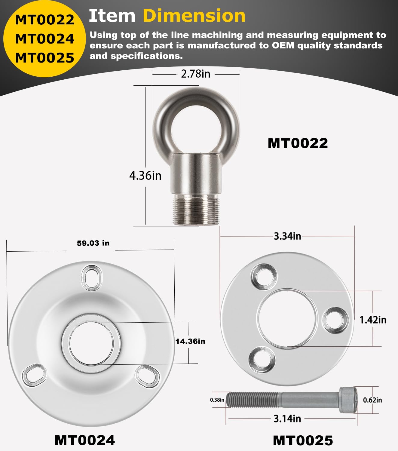 3pcs Anillo de Elevación Universal MT0022, Para Adaptador - Imagen 7
