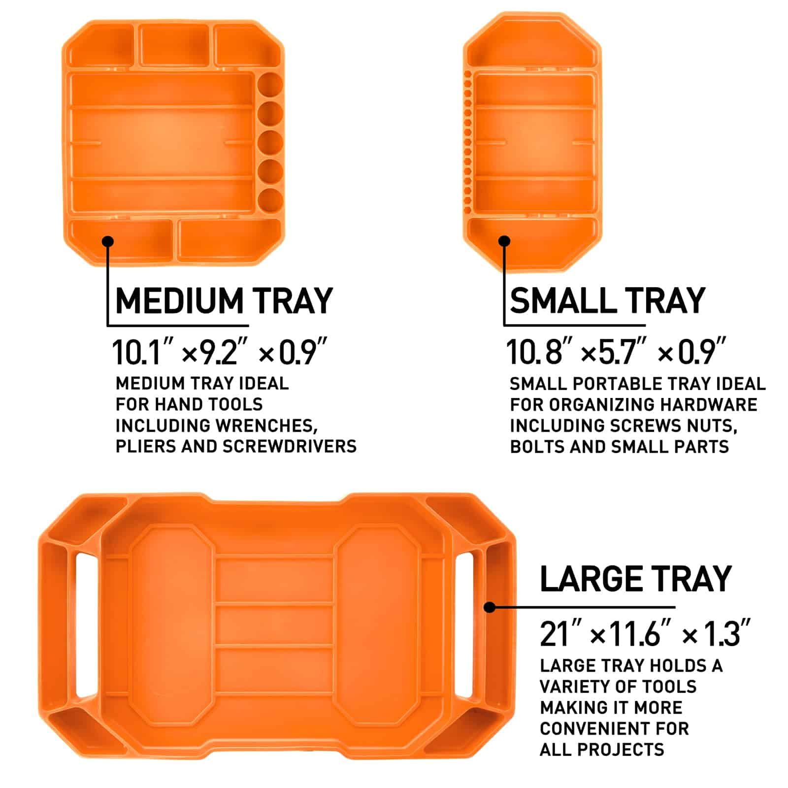 Juego de 3 bandejas de herramientas de silicona flexible - Imagen 3