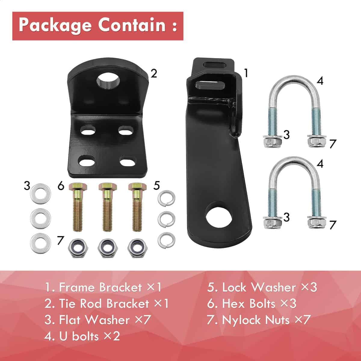 Kit de soporte de montaje de estabilizador de dirección - Imagen 3