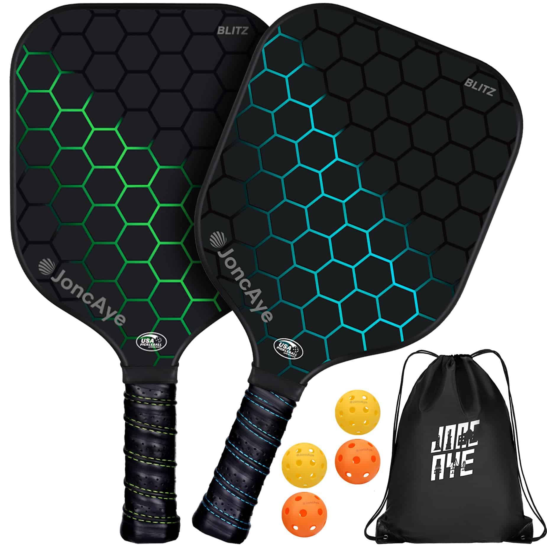 Set de 4 o 2 Raquetas de Pickleball de JoncAye, Equipo de