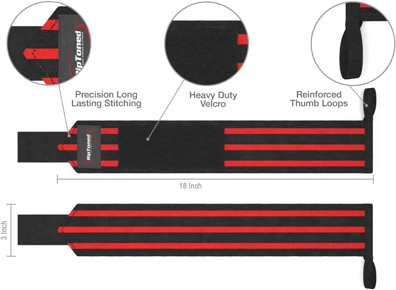 Conjunto de Correas para Levantamiento Rip Toned + Vendajes - Imagen 8