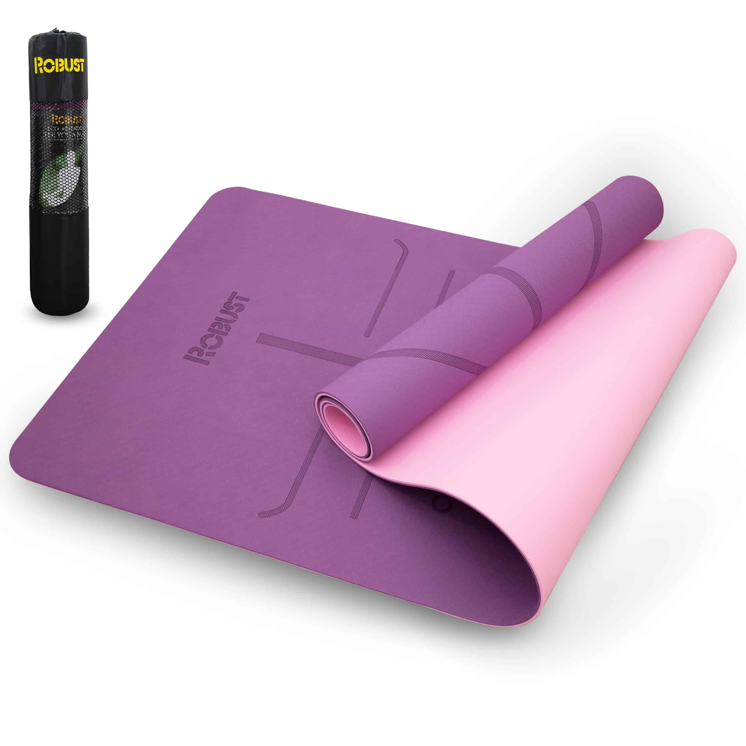 Tapete de Yoga Antideslizante Robusto con Correa, Tapete de