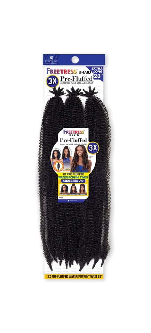 Freetress Braid 3X PRE FLUFFED WATER POPPIN TWIST 28