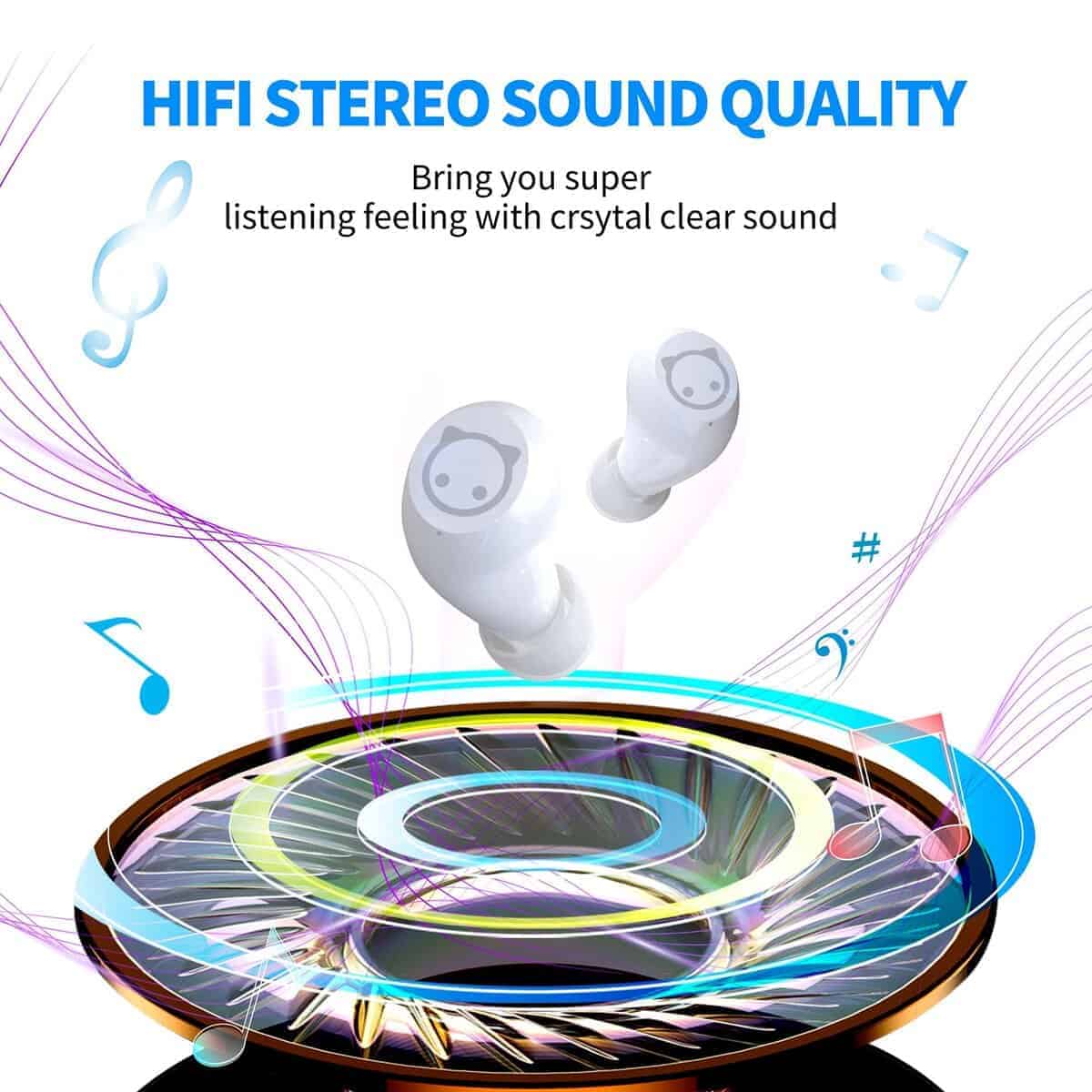 Auriculares inalámbricos estéreo AMAFACE, Bluetooth 5.1 - Imagen 5