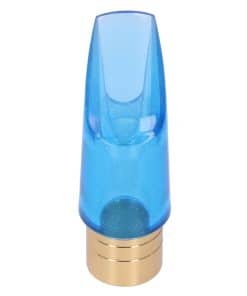 Boquilla de Saxofón Bb Alto ABS Azul Transparente