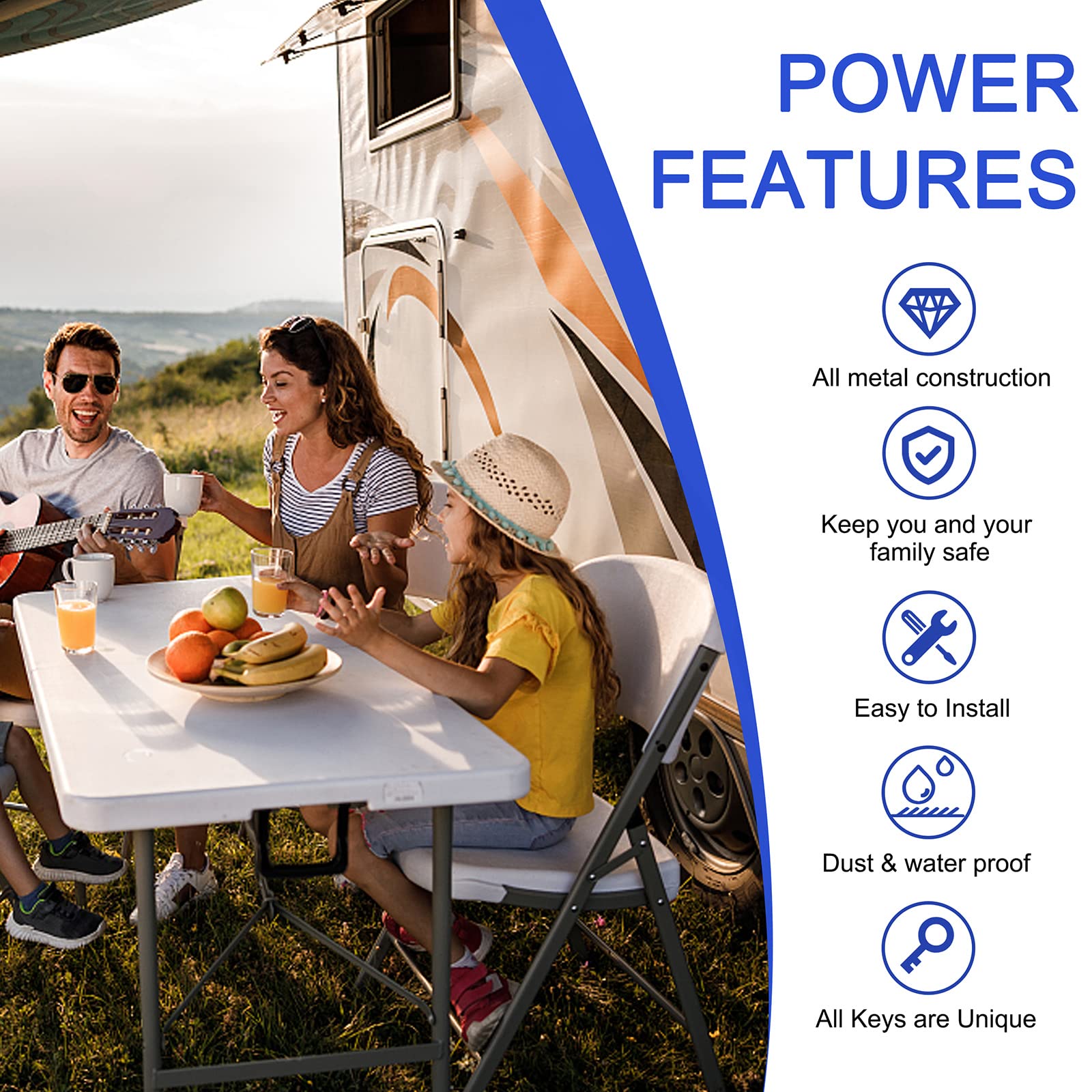 RISTOW Cerraduras de Puerta para RV Mejoradas RL001 con - Imagen 4