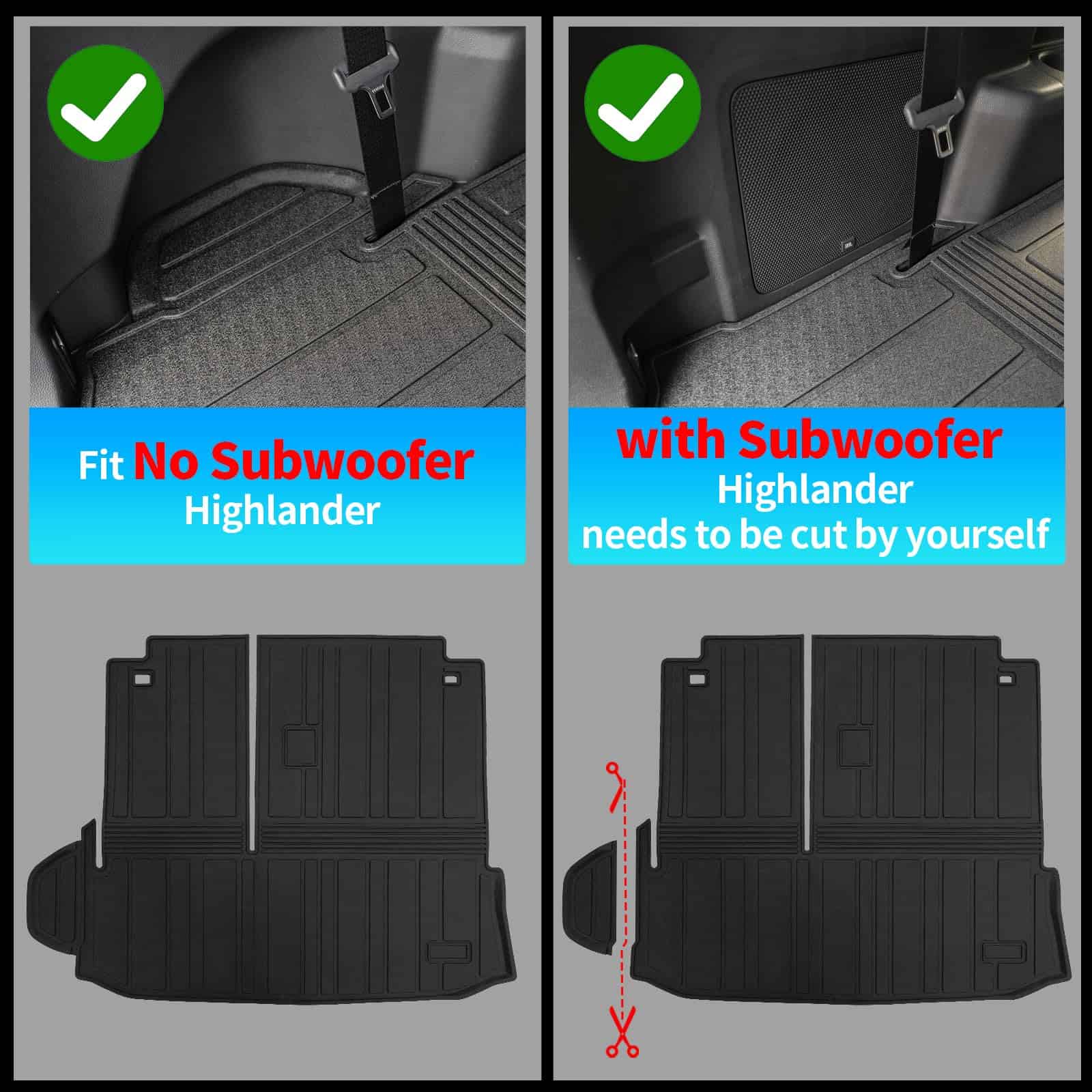 Tapete de Carga Bomely Compatible con -Ajuste Highlander 202 - Imagen 7