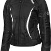 Chamarra Fly Racing para Mujer Butane (Negro/Blanco,