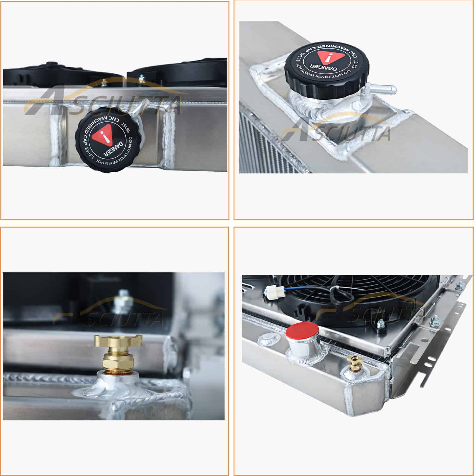 Radiador de aluminio CoolingSnow para Chevy Impala Chevelle - Imagen 7