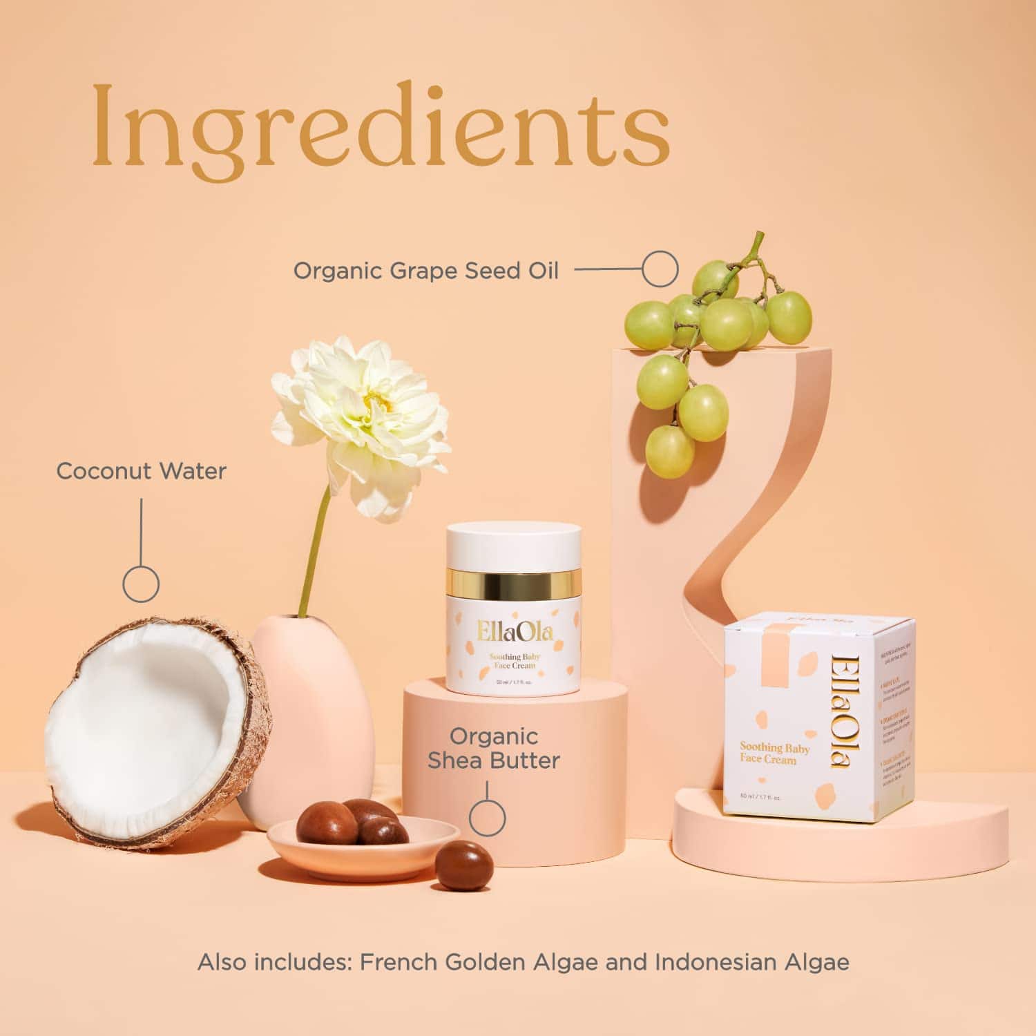 Crema facial hidratante profunda para bebé ELLAOLA 96 horas - Imagen 7