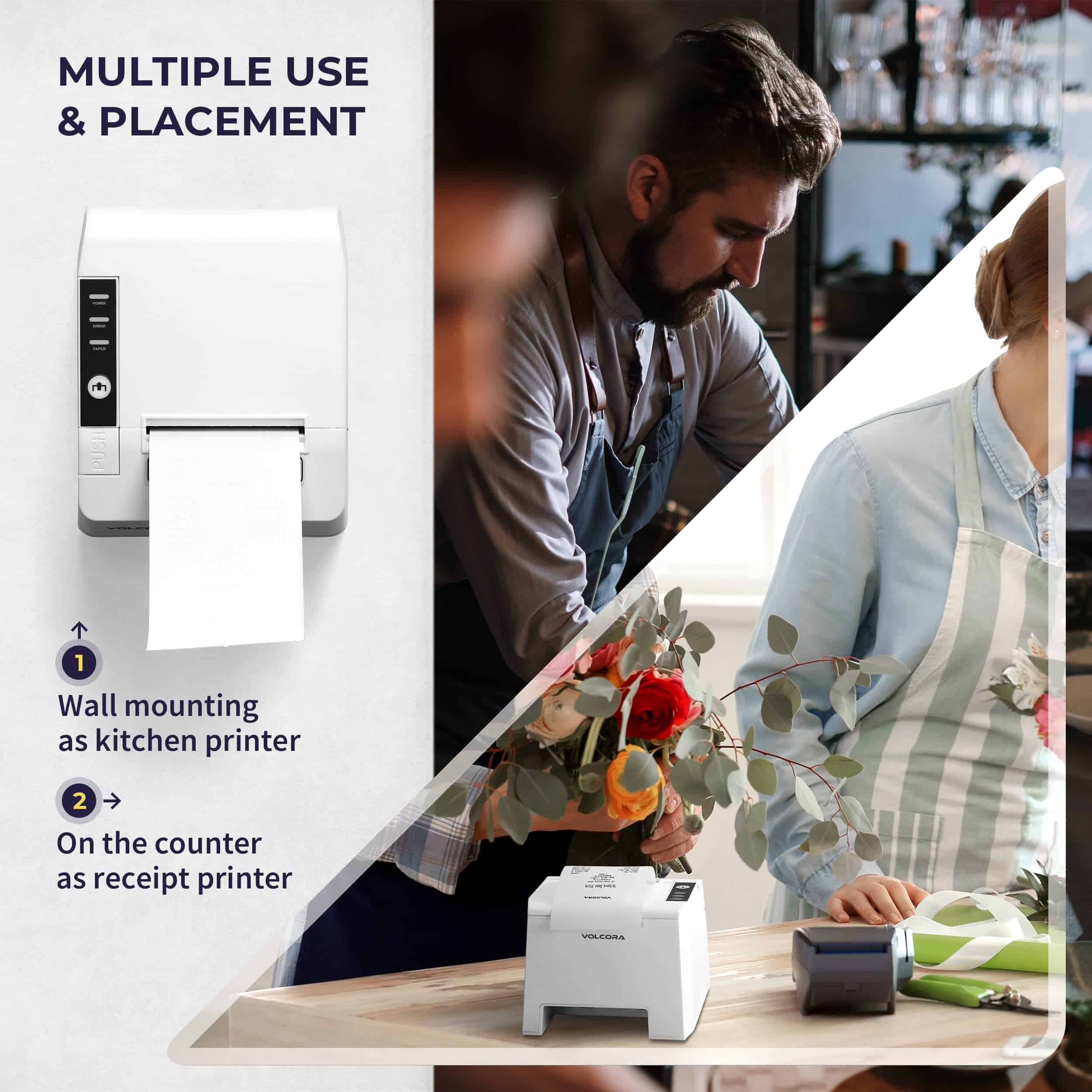 Impresora Térmica Volcora, Impresora POS de 80 mm con - Imagen 6