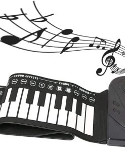 Piano Eléctrico de 49 Teclas, Teclado Portable, Teclado