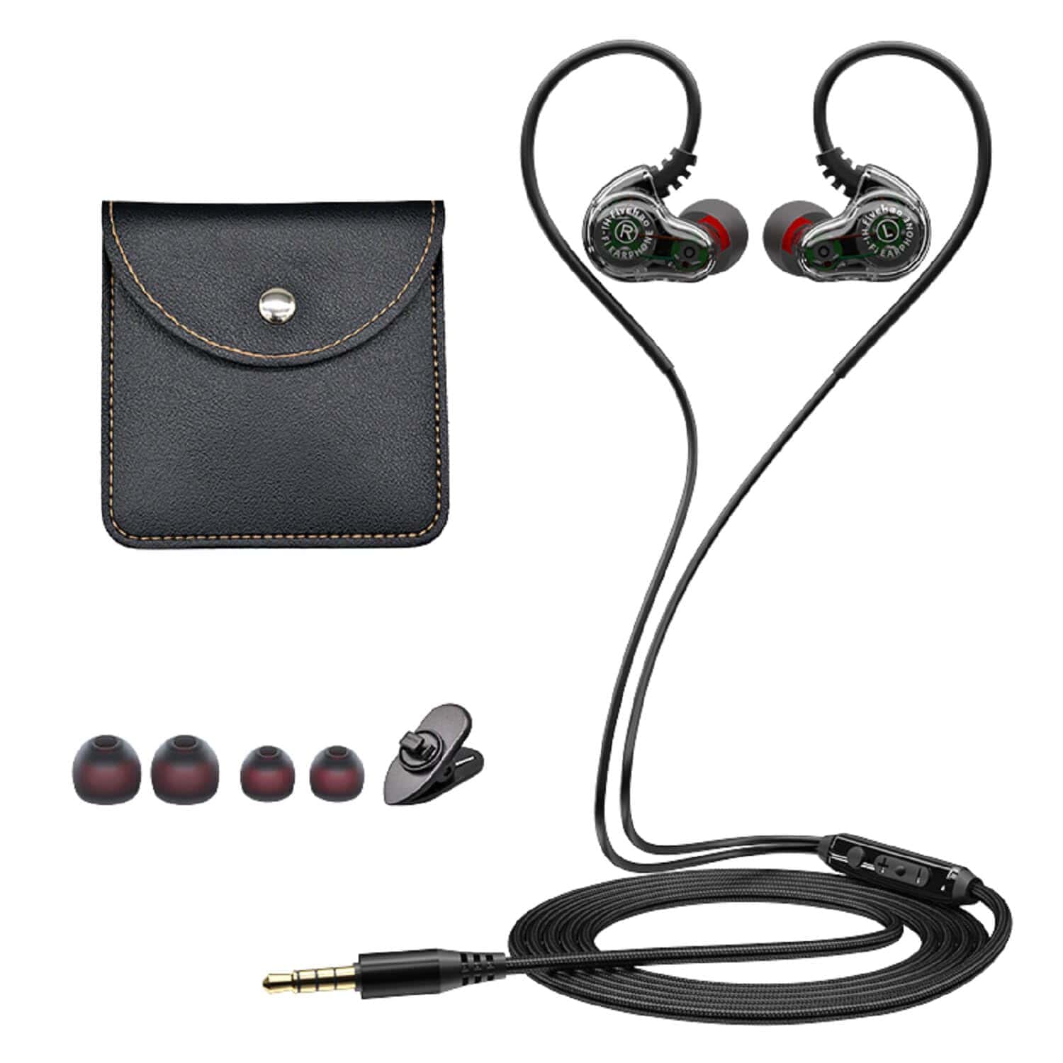 Holiper Dual Driver Auriculares con Cable de 3.5mm In Ear