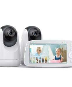 Monitor de bebé de video HiPP sin WiFi, pantalla dividida