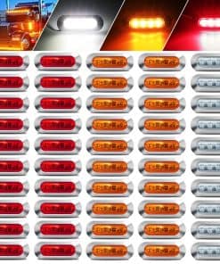 ALFU 50PCS 12-24V 4 Luces Indicadoras de Marcador Lateral