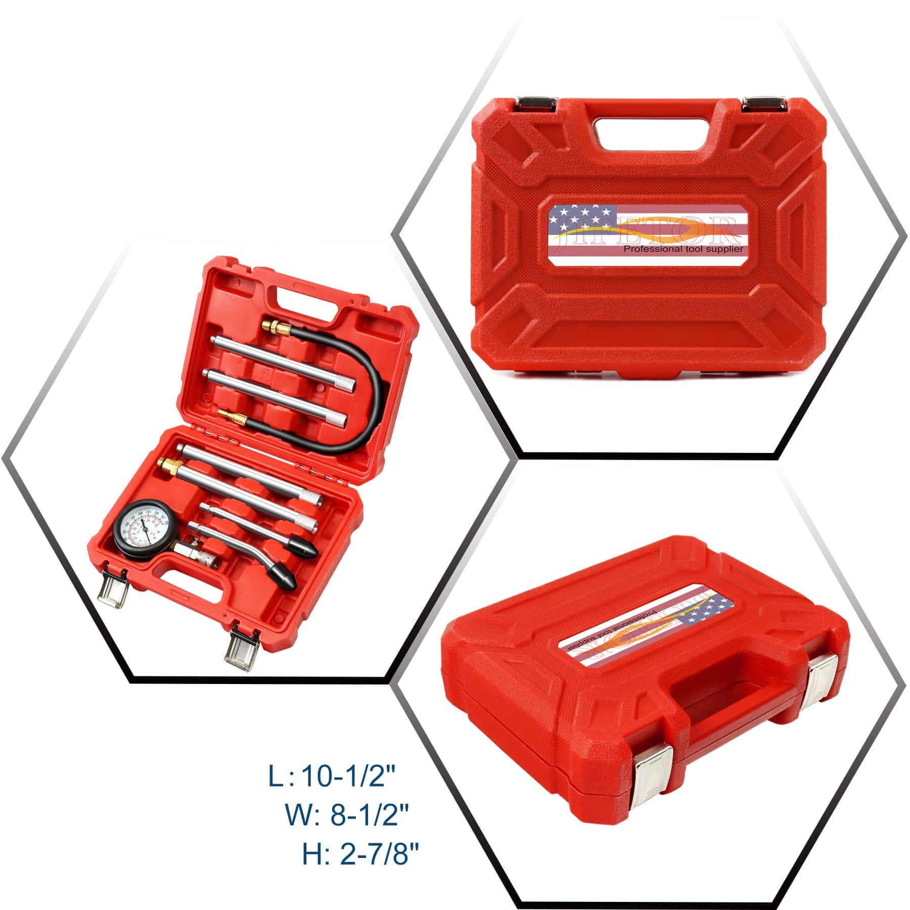 JIFETOR Probador de Compresión de Cilindros, Juego de - Imagen 10