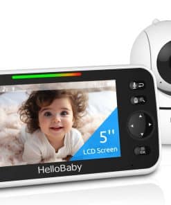 Monitor de Bebé HelloBaby 5" Pantalla Sin WiFi 30 Horas de