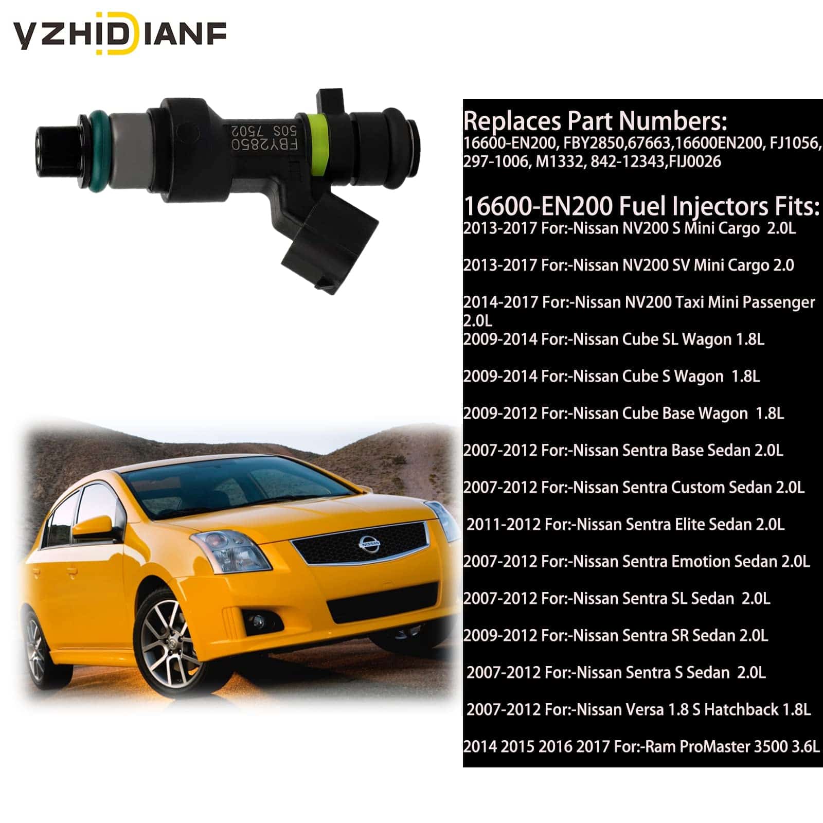 Inyectores de combustible YZHIDIANF Mejorados COMPATIBLES - Imagen 3