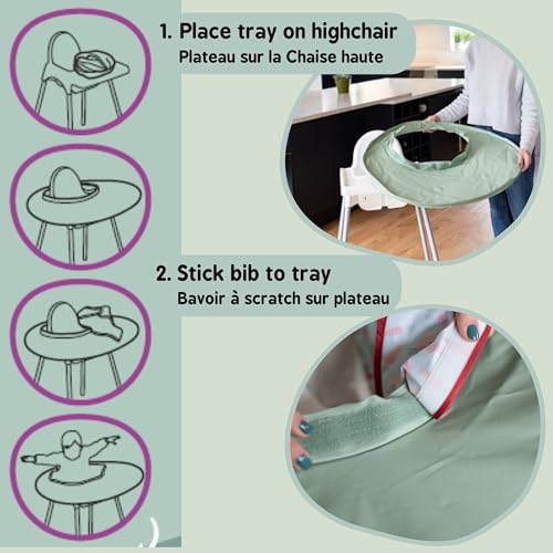 Tidy Tot- Kit de Babero y Bandeja para Bebés - Babero a - Imagen 8