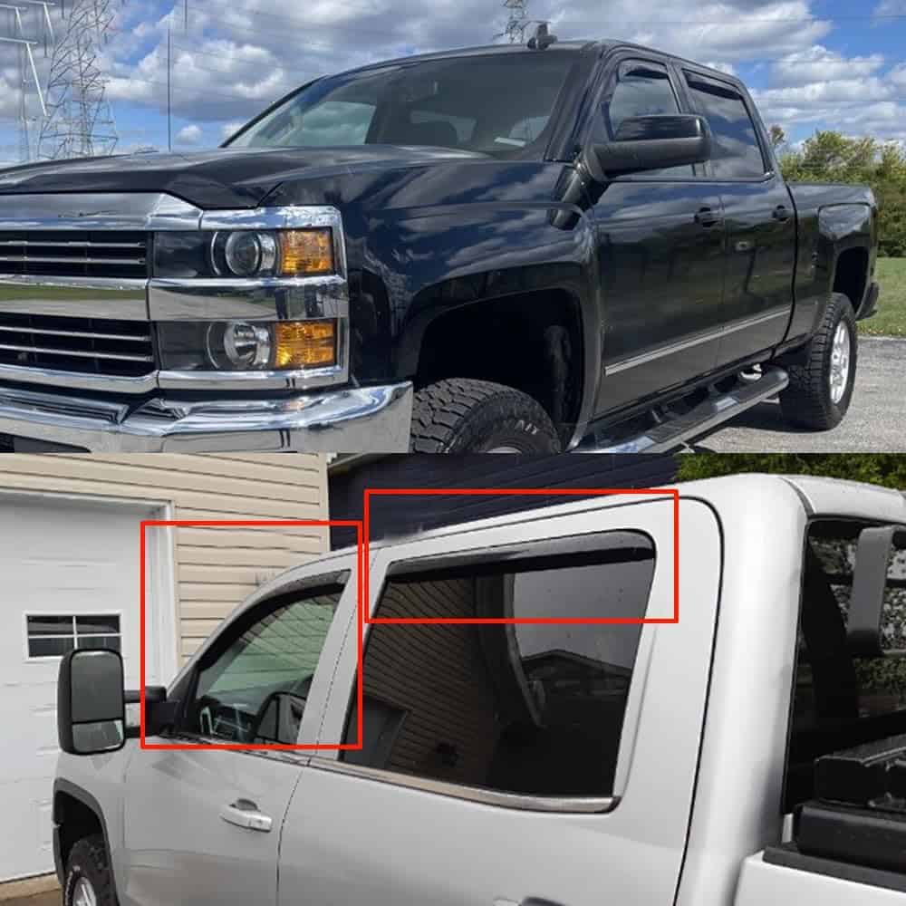 Deflectores de ventana de sol y lluvia -Tinte Ahumado - Imagen 3