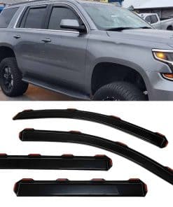 Viseras de ventana ahumadas para lluvia y sol estilo en