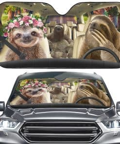 Parabrisas frontal de conductor de perezoso divertido,