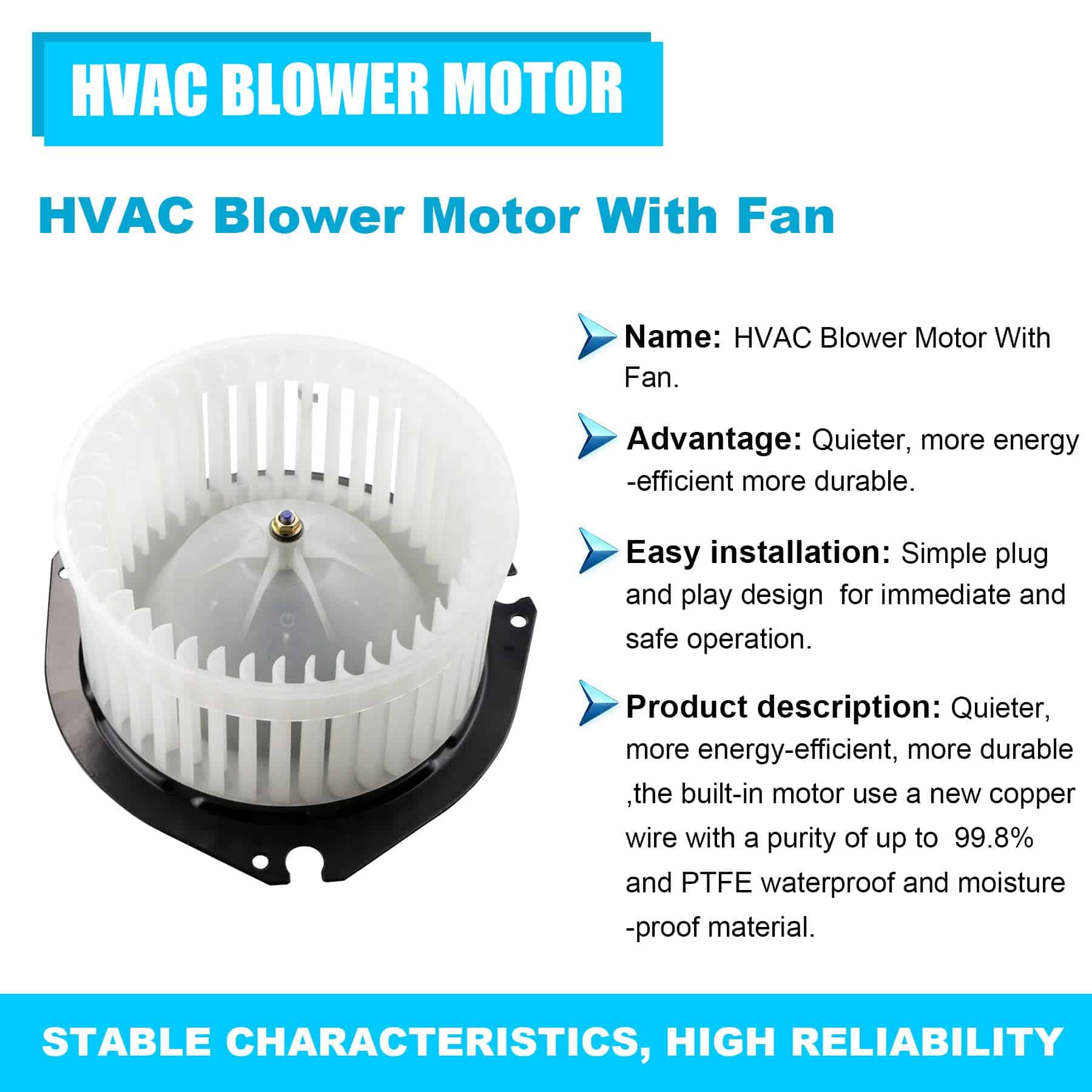 Dibanyou AC Heater Blower Motor para 1996-2014 Chevrolet - Imagen 4