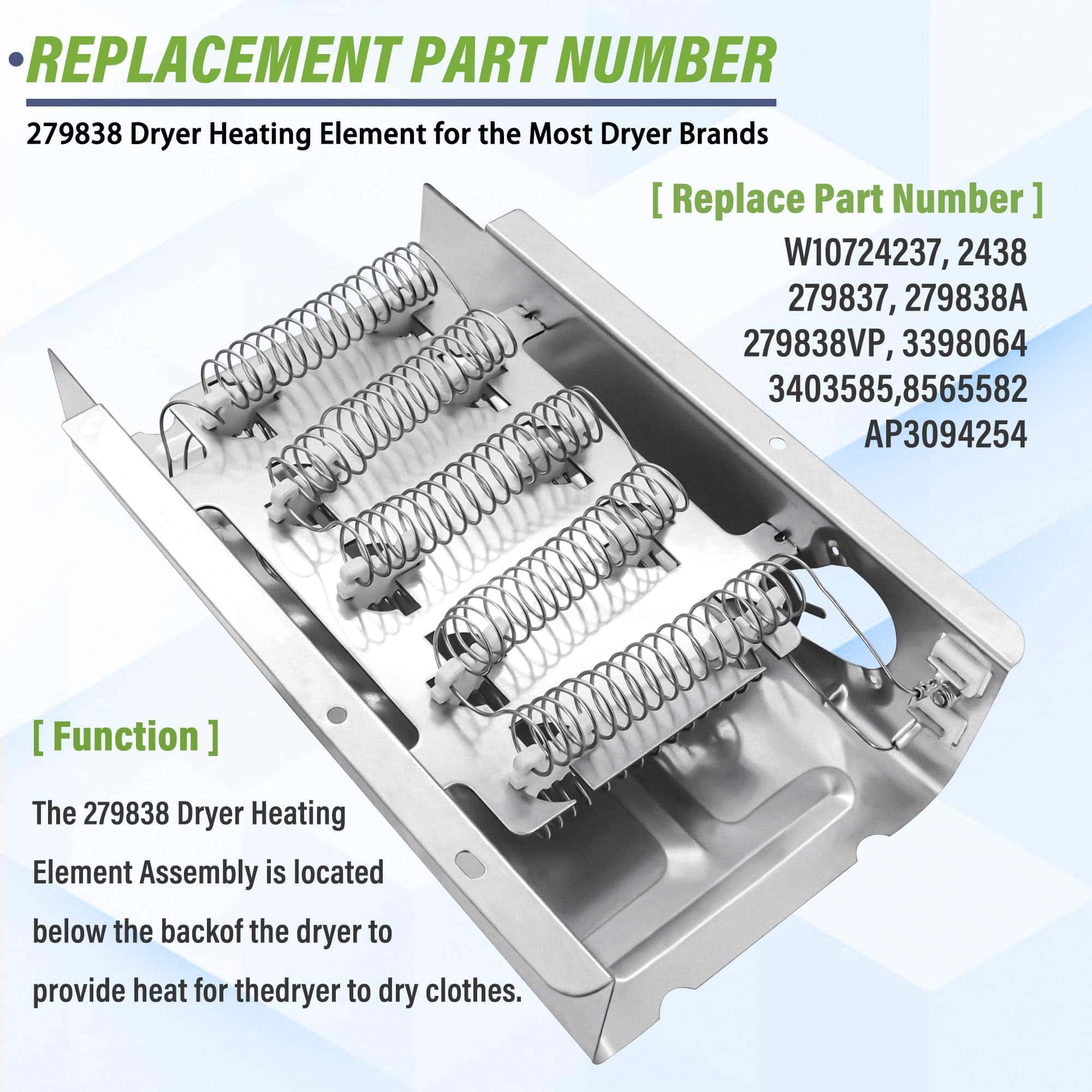 Kit de Elemento Calefactor para Secadora 3403585 279838 de - Imagen 4