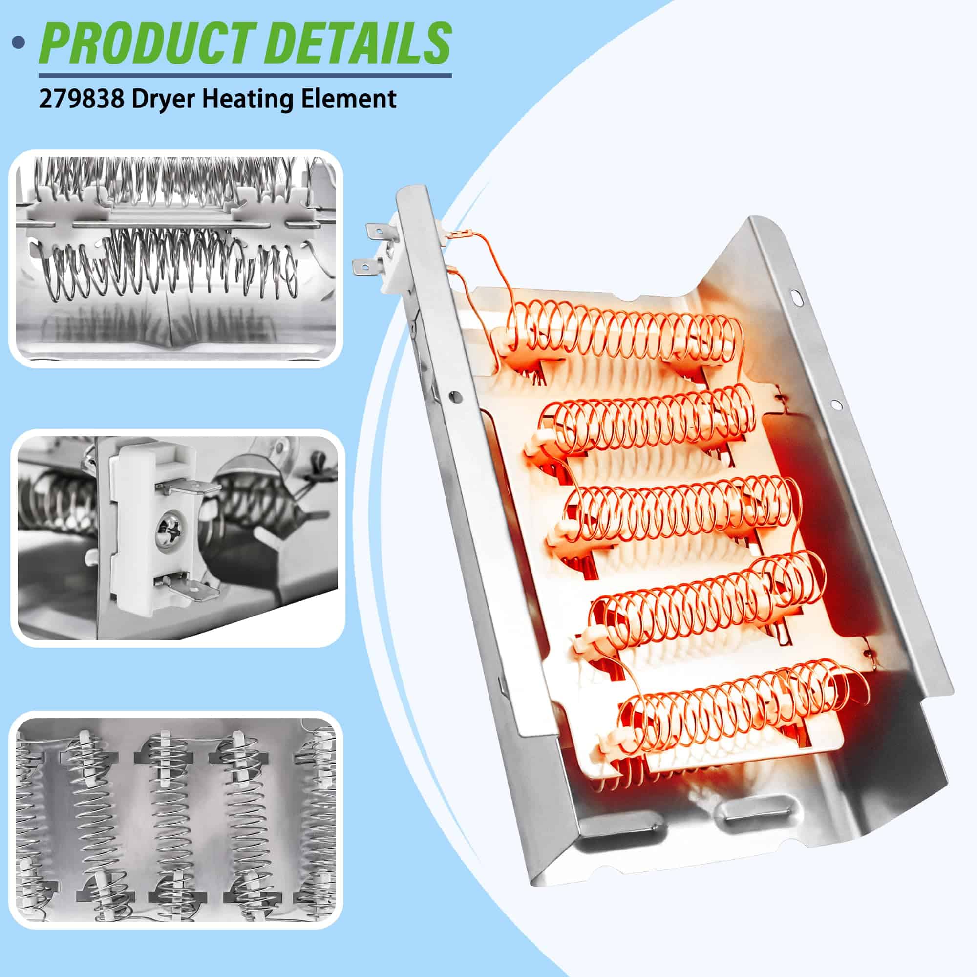 Kit de Elemento Calefactor para Secadora 3403585 279838 de - Imagen 5