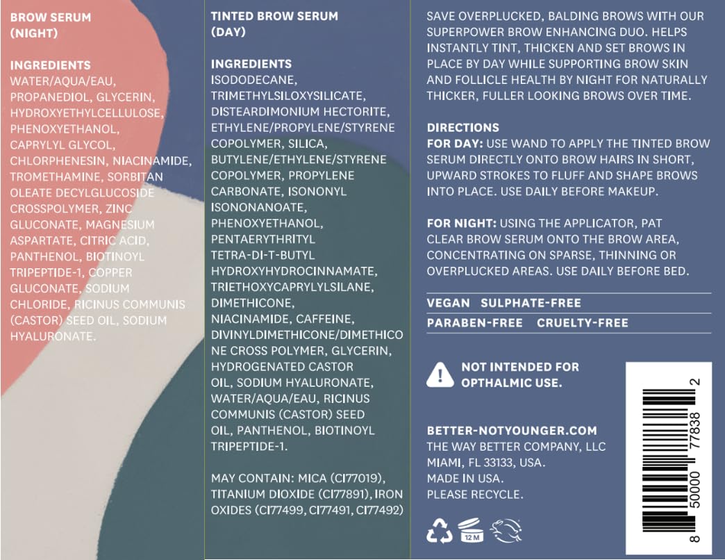 Dúo de Mejora de Cejas Superpower Night & Day de Better Not - Imagen 4