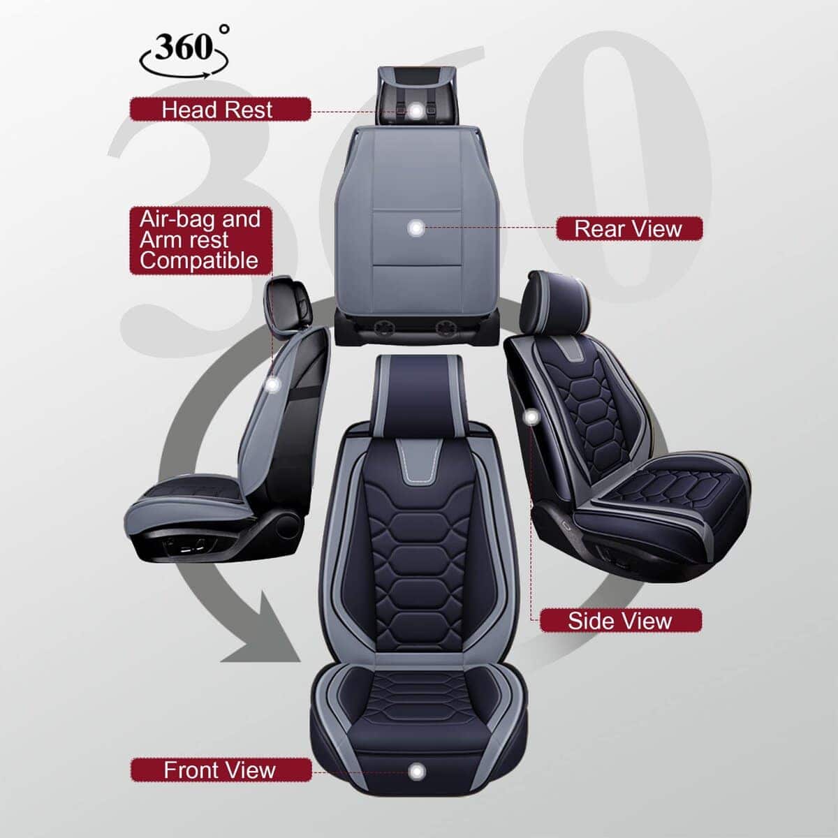 Fundas de Asiento a Medida OASIS AUTO para Toyota Camry - Imagen 3