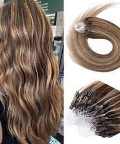 Extensiones de Cabello de Micro Enlace Pelo Humano 50g 16"