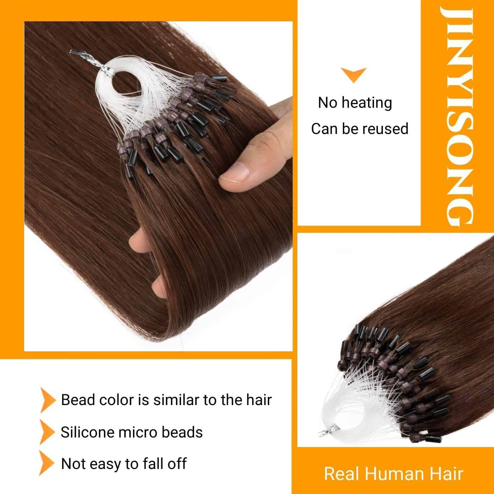 Extensiones de Cabello de Anilla Microlink Pelo Humano Real - Imagen 6