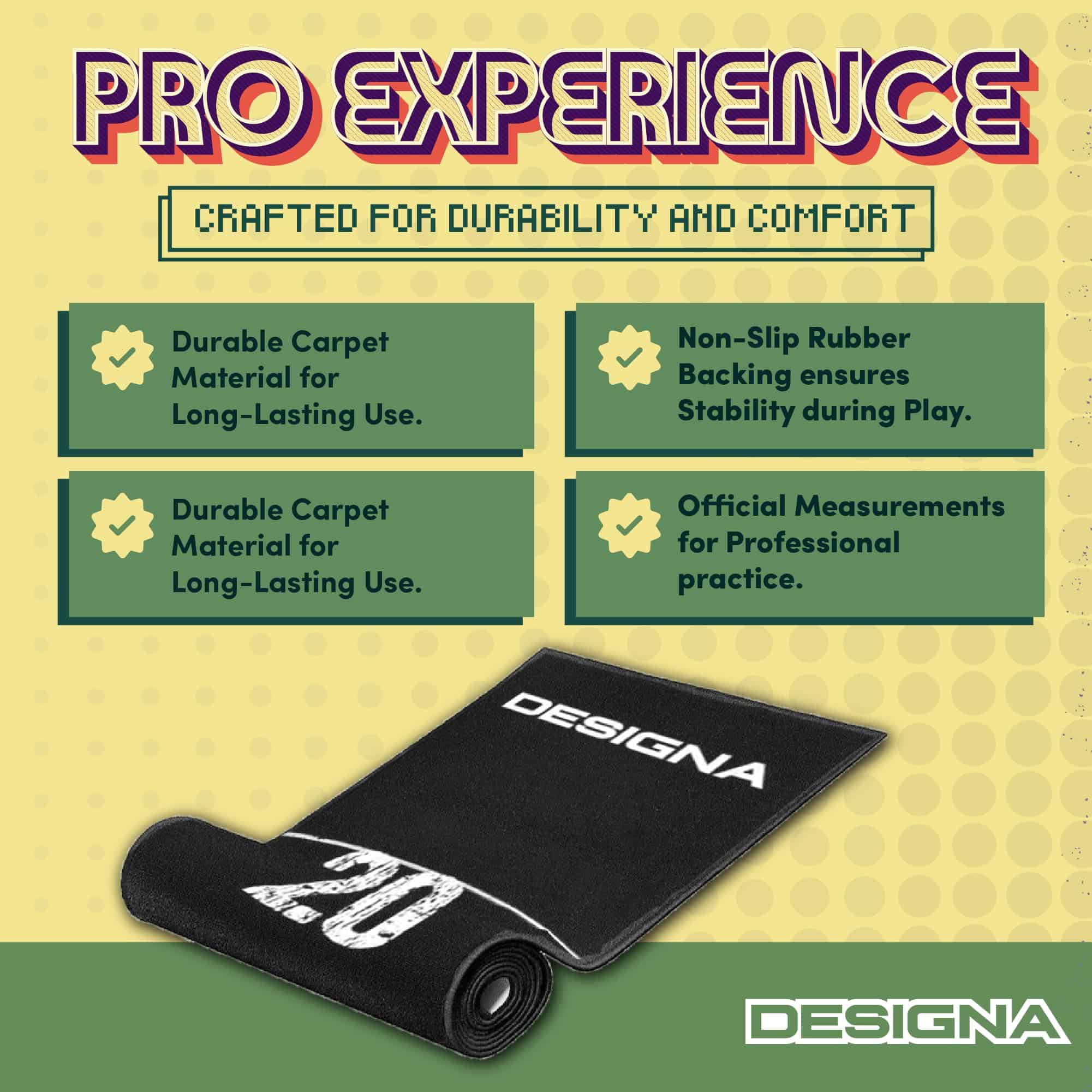 Tapete de dardos Designa con doble acabado superior, 290cm - Imagen 6