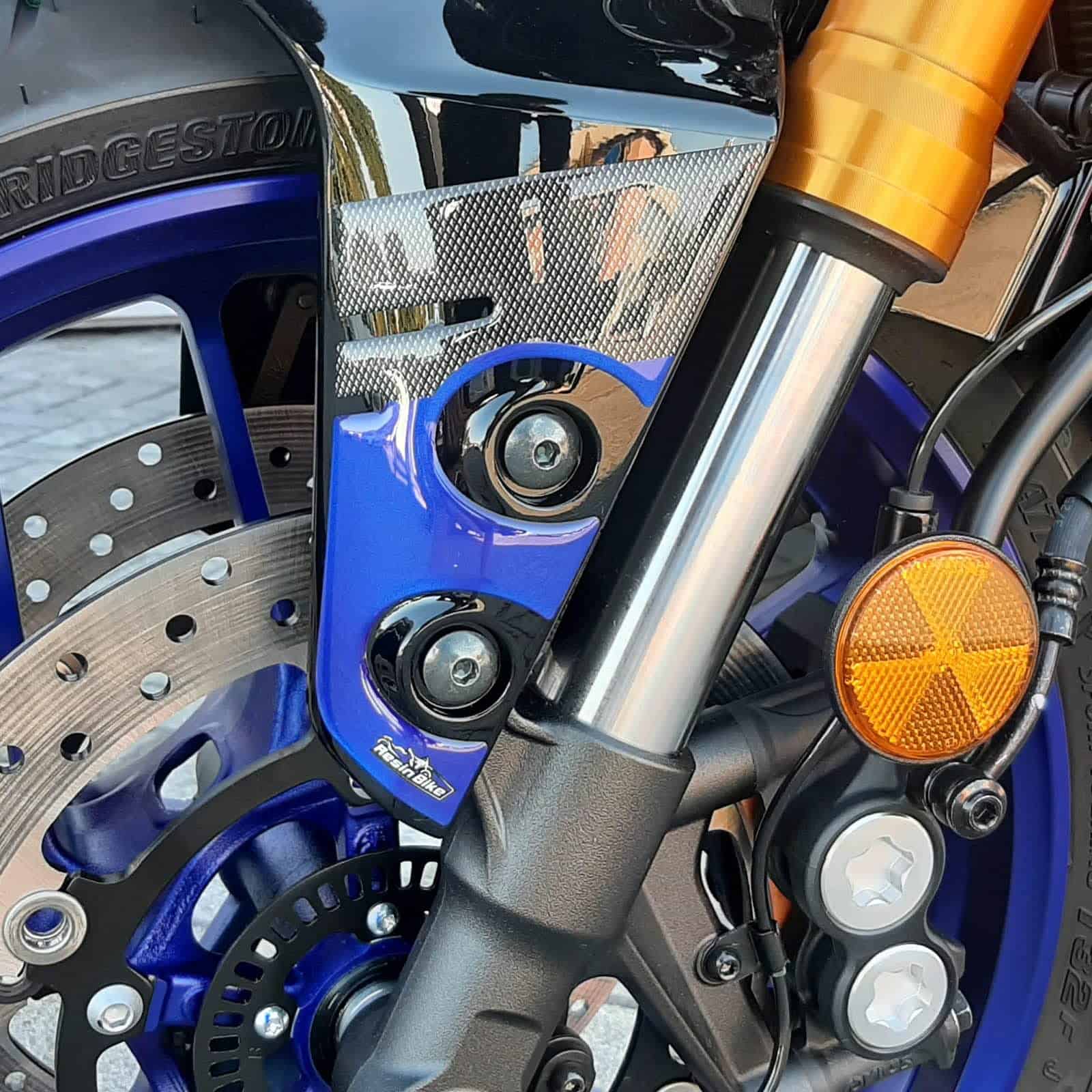 Calcomanías 3D de Resina para Moto -Azul