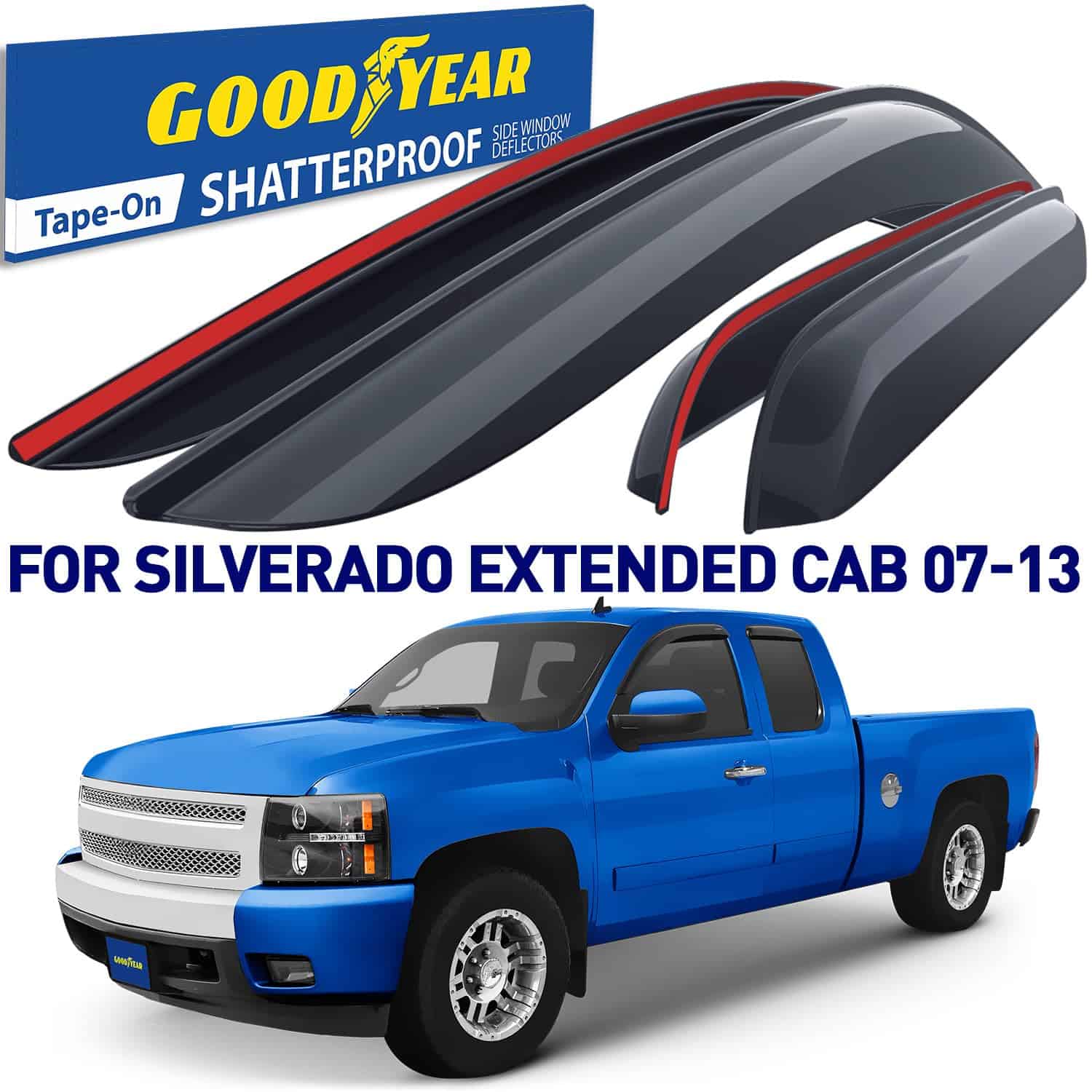 Deflectores de ventanas irrompibles Goodyear -Humo Premium - Imagen 3