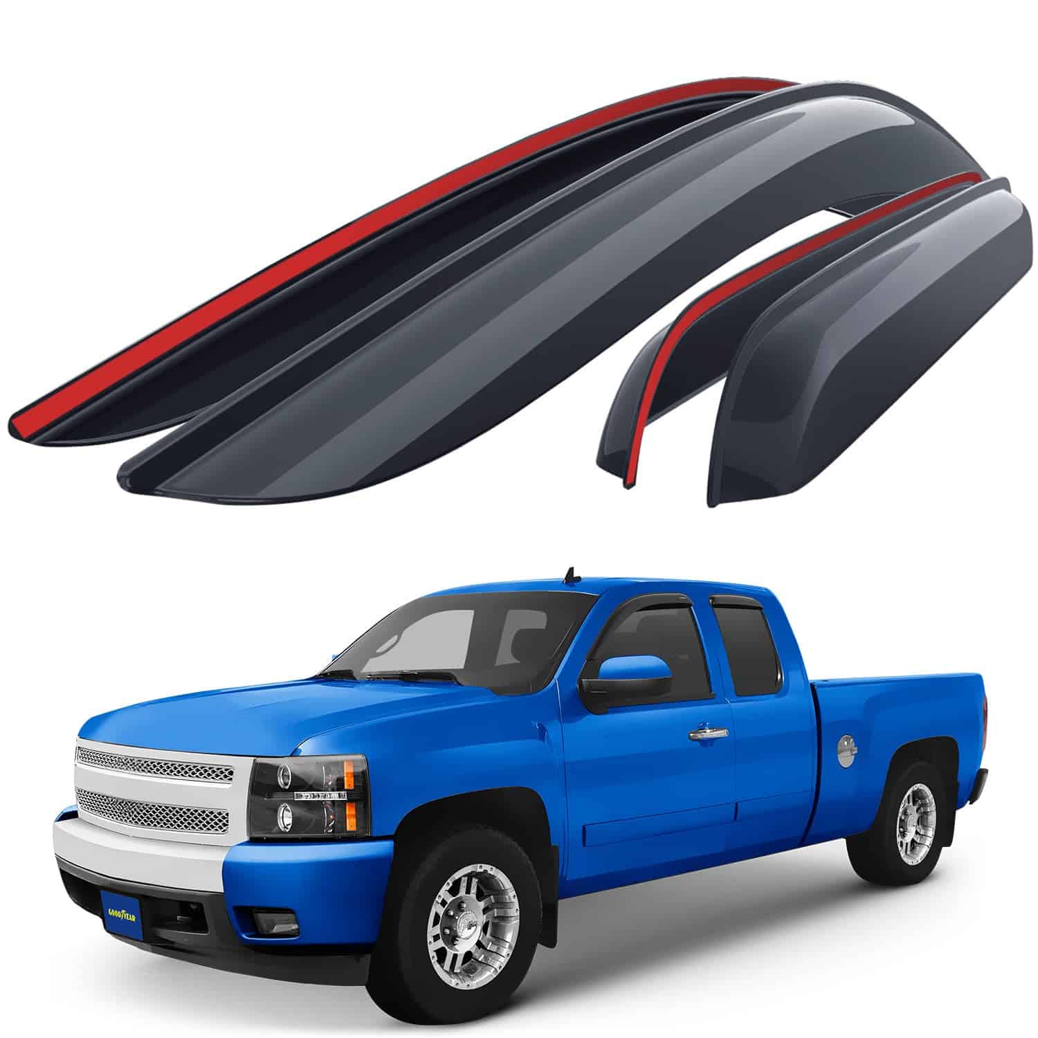 Deflectores de ventanas irrompibles Goodyear -Humo Premium