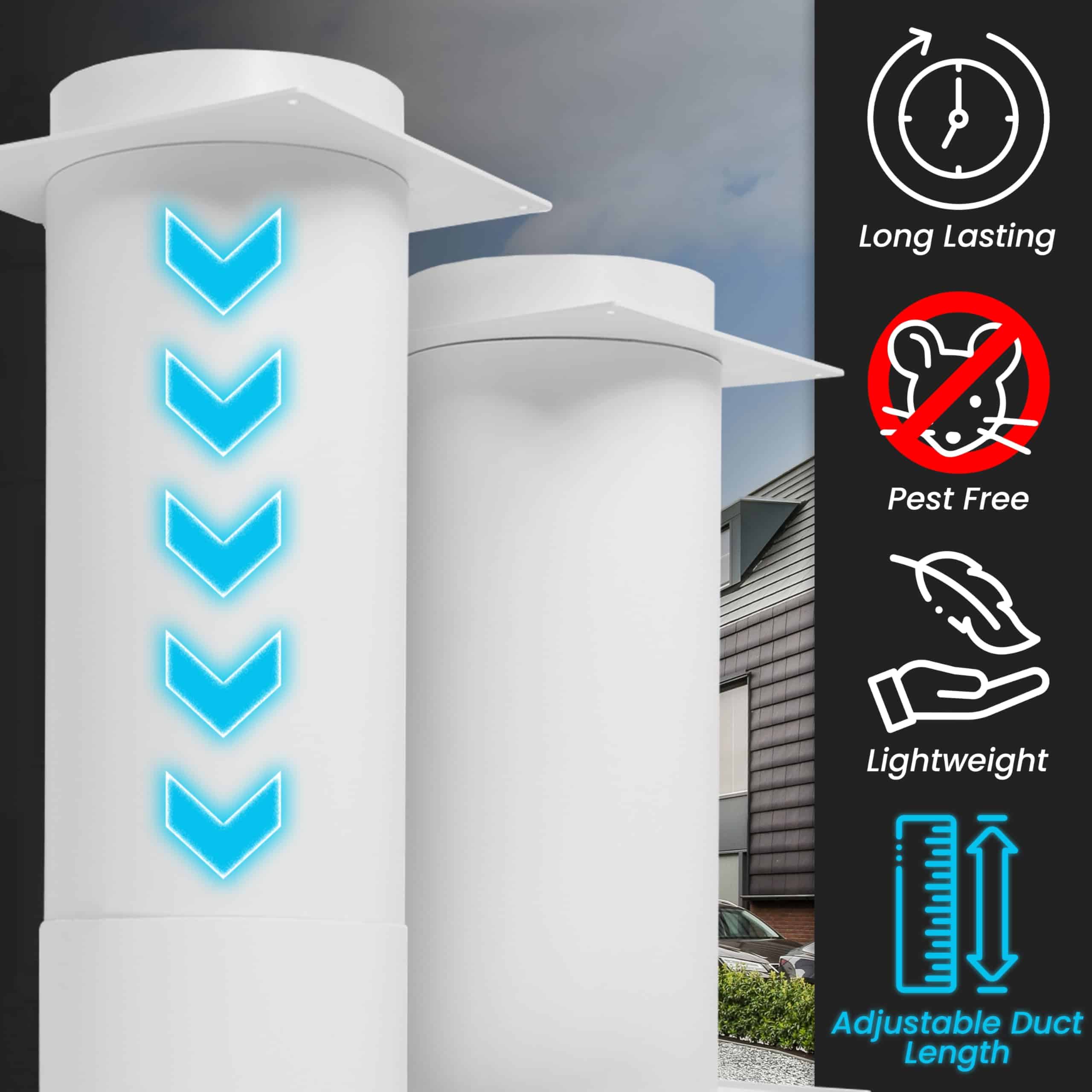 Kit de ventilación de 4 pulgadas a través de pared - - Imagen 6