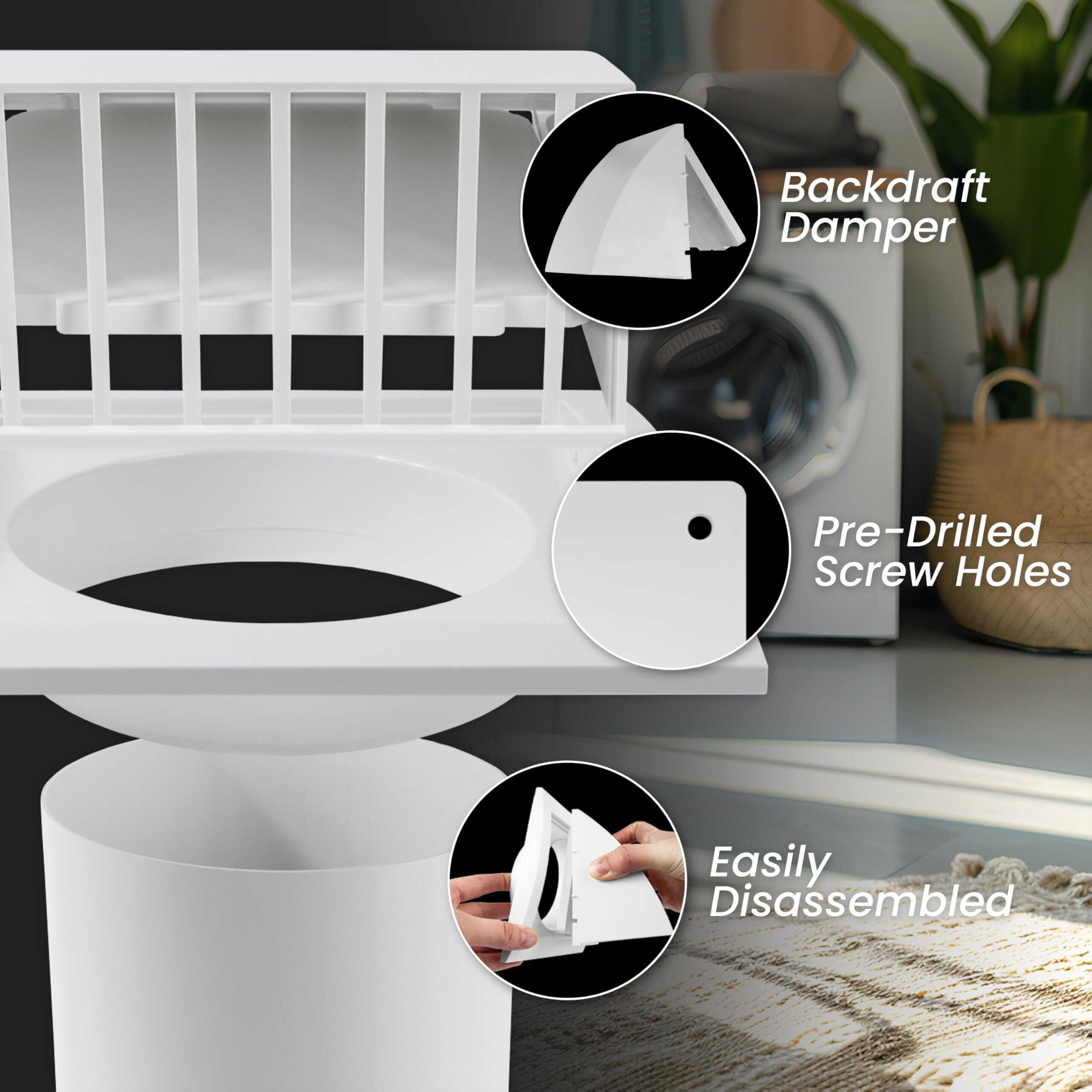 Kit de ventilación de 4 pulgadas a través de pared - - Imagen 5