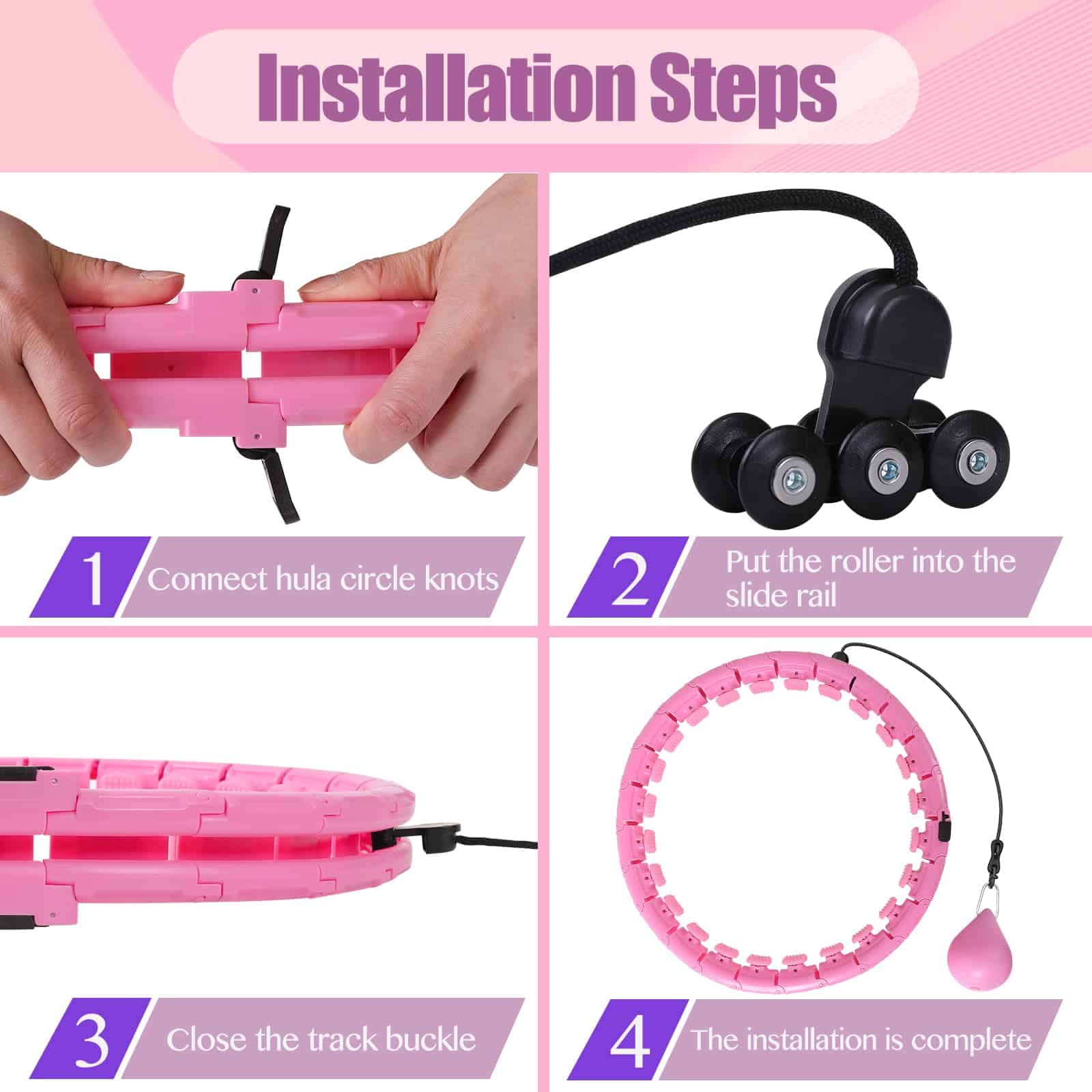 Aro de Ejercicio Ponderado OurStarry 34 Nudos Plus Size, - Imagen 8