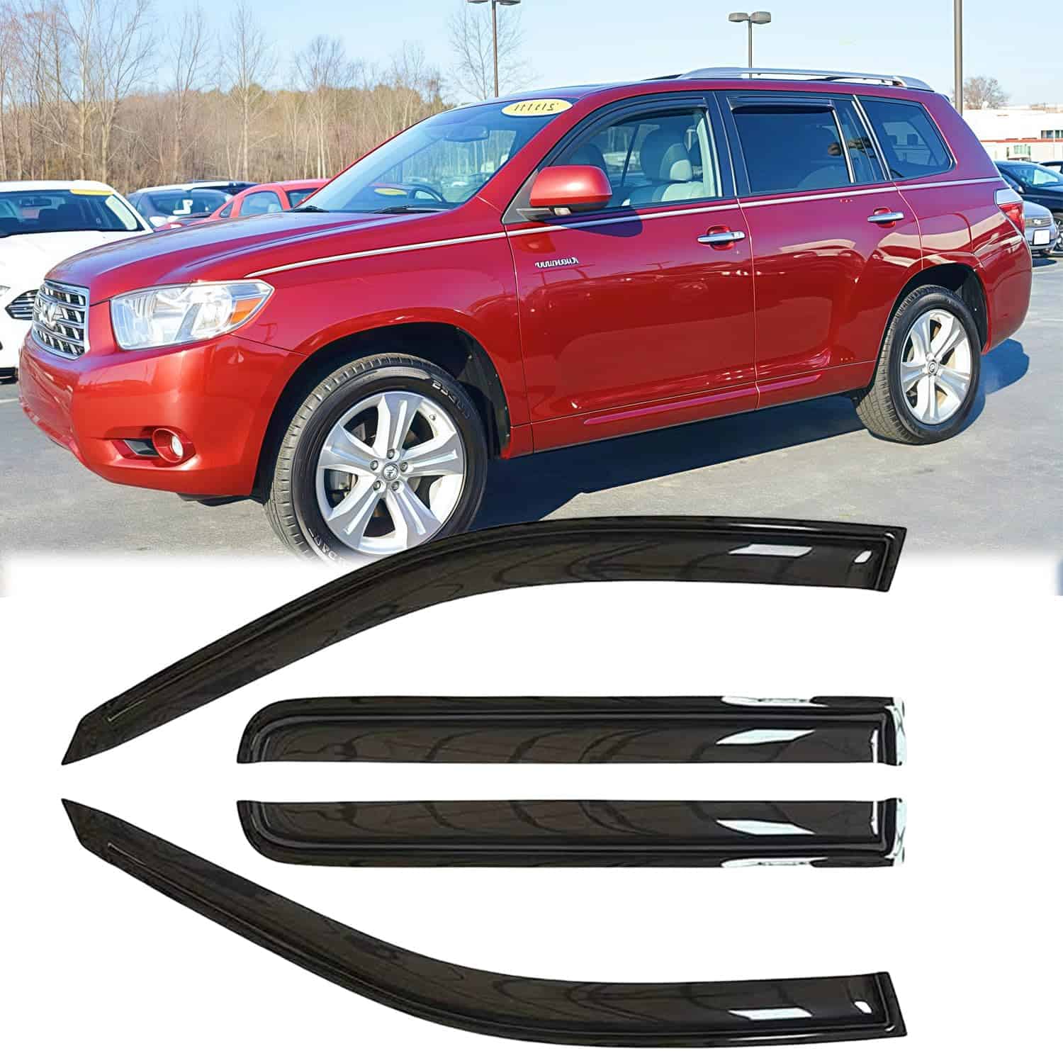 Deflector de viento para ventana lateral original -Humo