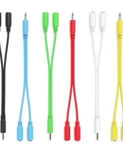 ExcelValley - Splitter Mono Y Patch Cables - TS 3.5mm 1/8"